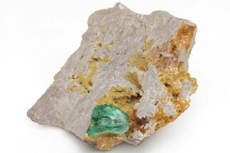 Silky, Fibrous Malachite Crystals on Matrix - Morocco #215031