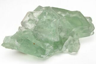 Gemmy, Green Cubic Fluorite with Phantoms - China #216321