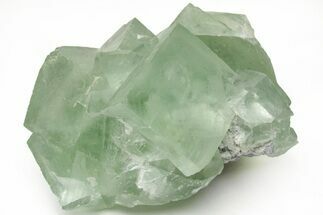 Green Cubic Fluorite Crystals with Phantoms - China #216325