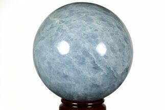 Polished Blue Calcite Sphere - Madagascar #216700