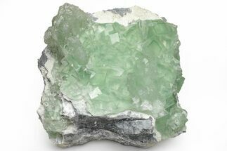 Green Cubic Fluorite Crystals with Phantoms - China #216346
