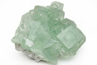 Green Cubic Fluorite Crystals with Phantoms - China #216277