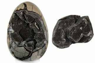 Septarian Dragon Egg Geode - Removable Section #203824
