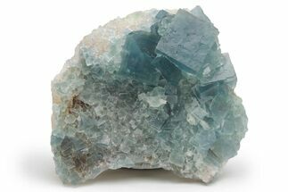 Cubic, Blue-Green Fluorite Crystal Cluster with Phantoms - China #217449