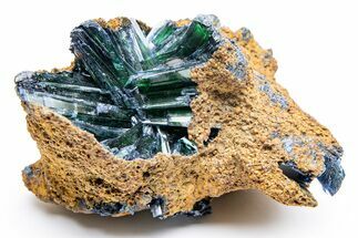 Gemmy, Emerald-Green Vivianite Crystal Cluster - Brazil #218230