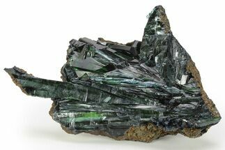 Gemmy, Emerald-Green Vivianite Crystal Cluster - Brazil #218193