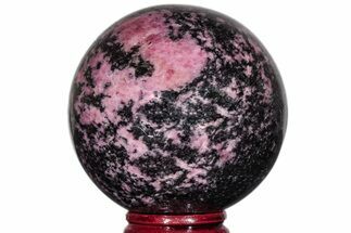 Polished Rhodonite Sphere - Madagascar #218878