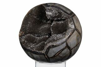 Polished, Septarian Geode Sphere - Madagascar #219108