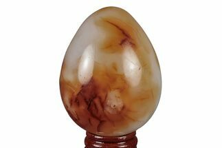 Colorful, Polished Carnelian Agate Egg - Madagascar #219060