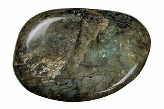 Flashy, Polished Labradorite Palm Stone - Madagascar #219827