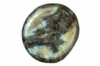 Flashy, Polished Labradorite Palm Stone - Madagascar #219829