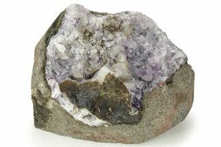 Amethyst Crystals and Chabazite in Basalt - India #220164