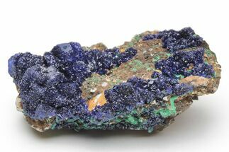 Sparkling Azurite and Malachite Crystal Association - China #217693