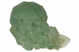 Green Fluorite with Manganese Inclusions on Quartz - Arizona #220884