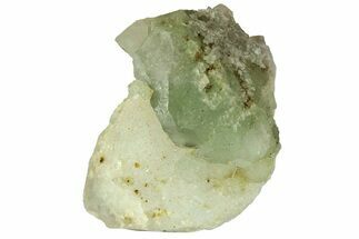 Green Fluorite with Manganese Inclusions on Quartz - Arizona #220892