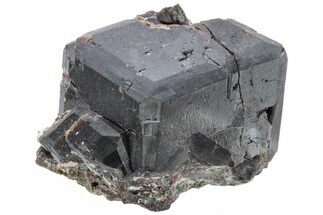 Jet-Black Andradite Garnet Cluster - Inner Mongolia #225118