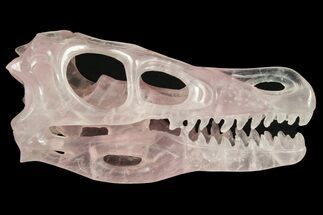 Carved Rose Quartz Dinosaur Skull - Halloween Special! #227040