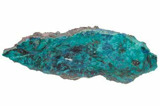 Colorful Chrysocolla and Shattuckite Slab - Mexico #227887