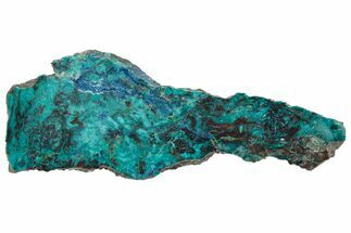 Colorful Chrysocolla and Shattuckite Slab - Mexico #227896