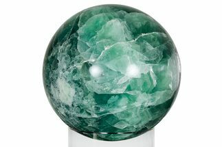 Polished Green Fluorite Sphere - Mexico #227219