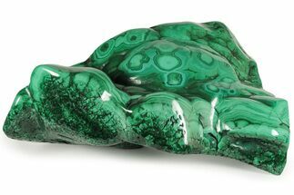 Flowery, Polished Malachite Specimen ( lbs) #228170