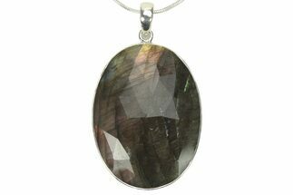 Brilliant, Labradorite Pendant (Necklace) - Sterling Silver #228483