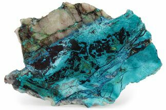 Colorful Chrysocolla and Shattuckite Slab - Mexico #227899