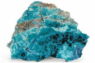 Colorful Chrysocolla and Shattuckite Slab - Mexico #227900