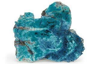 Colorful Chrysocolla and Shattuckite Slab - Mexico #227903