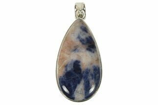 Polished Sodalite Pendant (Necklace) - Sterling Silver #228558