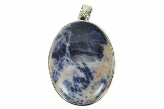 Polished Sodalite Pendant (Necklace) - Sterling Silver #228561