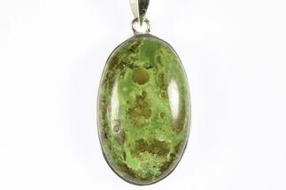 Green Gaspeite Pendant (Necklace) - Sterling Silver #228708