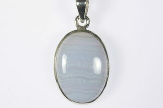 Blue Lace Agate Pendant (Necklace) - Sterling Silver #228640