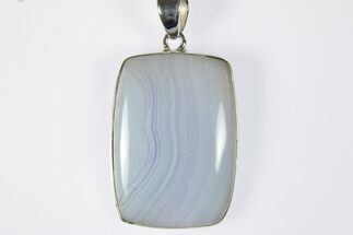 Blue Lace Agate Pendant (Necklace) - Sterling Silver #228654