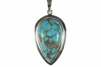 Kingman Turquoise Pendant (Necklace) - Sterling Silver #228505