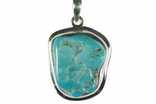 Kingman Turquoise Pendant (Necklace) - Sterling Silver #228511
