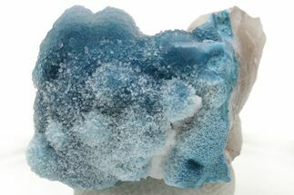Chalcedony on Fibrous Blue Shattuckite - Namibia #228965