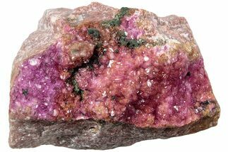 Malachite on Sparkling Cobaltoan Calcite Crystals - Congo #229661