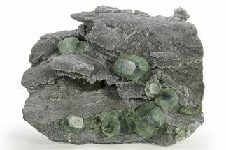 Purple-Green Cuboctahedral Fluorite on Sparkling Quartz - China #173033