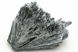 Metallic Stibnite Crystal Cluster - Peru #231561