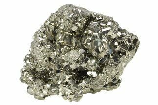Gleaming, Striated Pyrite Crystal Cluster - Peru #231513
