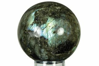 Flashy, Polished Labradorite Sphere - Great Color Play #232436