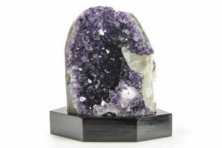 Amethyst Cluster With Wood Base - Uruguay #232601