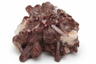 Natural, Red Quartz Crystal Cluster - Morocco #232854