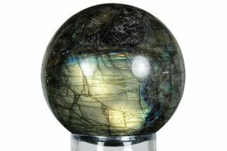 Flashy, Polished Labradorite Sphere - Great Color Play #232416
