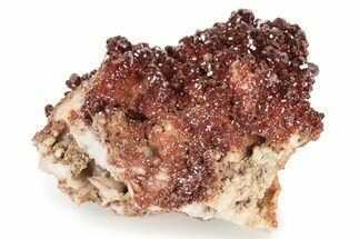 Ruby Red Vanadinite Crystals on Barite - Morocco #233942