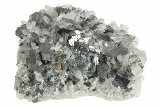 Galena and Chalcopyrite on Quartz Crystals- Peru #233393