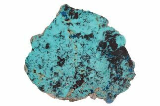 Colorful Chrysocolla and Shattuckite Slab - Mexico #236843