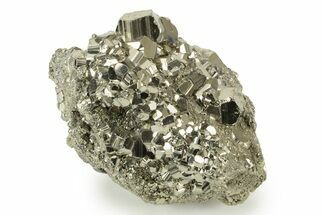 Striated, Pyrite Crystal Cluster - Peru #238874