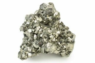 Striated, Pyrite Crystal Cluster - Peru #238879
